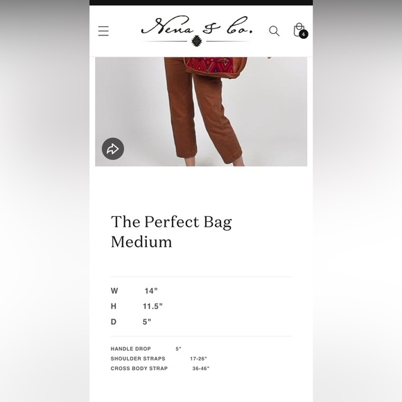 Nena & Co Artisan Embroidered The Perfect Bag in Medium - Picture 6 of 15